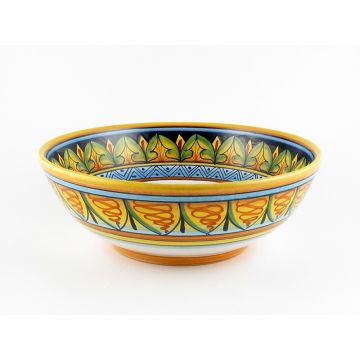 Italian serving bowl from the Geometrico 9D Collection handmade by D&G Design - Deruta, Rapallo, Amalfi