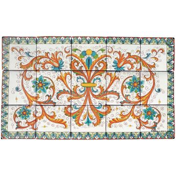Deruta Ricco Deruta Terracotta tile panel handmade by Antica Deruta - Italy