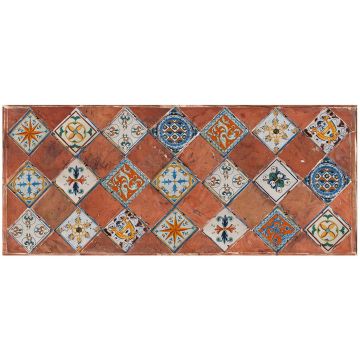 Deruta Terracotta Mix tile panel handmade by Antica Deruta - Italy
