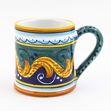 Italian mug from the Geometrico 16E Collection handmade by Eugenio Ricciarelli - Deruta, Rapallo, Amalfi