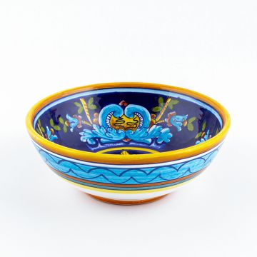 Italian cereal bowl from the Geometrico 19E Collection handmade by Eugenio Ricciarelli - Deruta, Rapallo, Amalfi