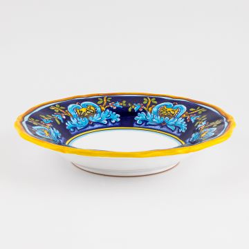 Italian pasta & soup plate from the Geometrico 19E Collection handmade by Eugenio Ricciarelli - Deruta, Rapallo, Amalfi