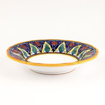 Italian pasta & soup plate from the Geometrico 20E Collection handmade by Eugenio Ricciarelli - Deruta, Rapallo, Amalfi