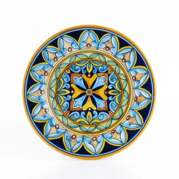 Italian salad & dessert plate from the Geometrico 24D Collection handmade by D&G Design - Deruta, Rapallo, Amalfi