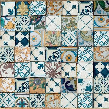 Deruta Reclaimed tile panel handmade by Antica Deruta - Italy