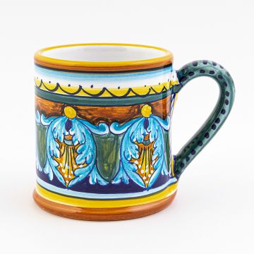 Italian mug from the Geometrico 25E Collection handmade by Eugenio Ricciarelli - Deruta, Rapallo, Amalfi