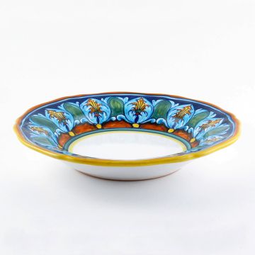 Italian pasta & soup plate from the Geometrico 25E Collection handmade by Eugenio Ricciarelli - Deruta, Rapallo, Amalfi