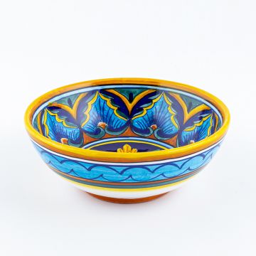 Italian cereal bowl from the Geometrico 34E Collection handmade by Eugenio Ricciarelli - Deruta, Rapallo, Amalfi