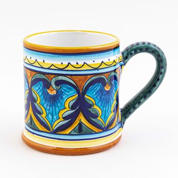 Italian mug from the Geometrico 34E Collection handmade by Eugenio Ricciarelli - Deruta, Rapallo, Amalfi