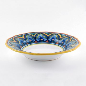 Italian pasta & soup plate from the Geometrico 34E Collection handmade by Eugenio Ricciarelli - Deruta, Rapallo, Amalfi