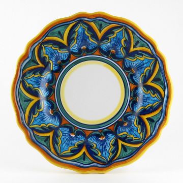 Italian salad & dessert plate from the Geometrico 34E Collection handmade by Eugenio Ricciarelli - Deruta, Rapallo, Amalfi