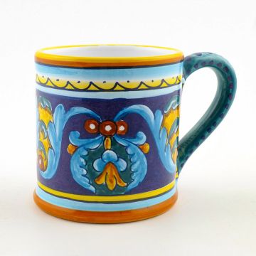 Italian mug from the Geometrico 35E Collection handmade by Eugenio Ricciarelli - Deruta, Rapallo, Amalfi