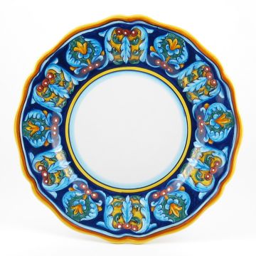 Italian dinner plate from the Geometrico 35E Collection handmade by Eugenio Ricciarelli - Deruta, Rapallo, Amalfi