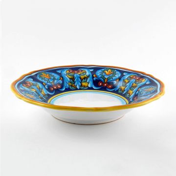 Italian pasta & soup plate from the Geometrico 35E Collection handmade by Eugenio Ricciarelli - Deruta, Rapallo, Amalfi