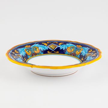 Italian pasta & soup plate from the Geometrico 38E Collection handmade by Eugenio Ricciarelli - Deruta, Rapallo, Amalfi