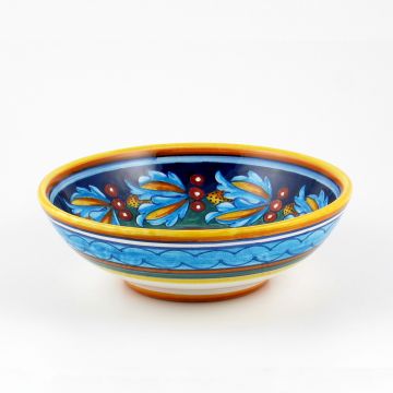 Italian pasta & soup bowl from the Geometrico 39E Collection handmade by Eugenio Ricciarelli - Deruta, Rapallo, Amalfi
