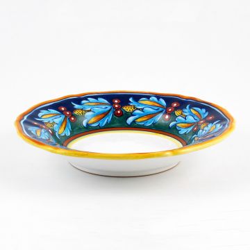 Italian pasta & soup plate from the Geometrico 39E Collection handmade by Eugenio Ricciarelli - Deruta, Rapallo, Amalfi