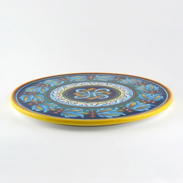 Italian cake & cheese platter from the Geometrico 39E Collection handmade by Eugenio Ricciarelli - Deruta, Rapallo, Amalfi