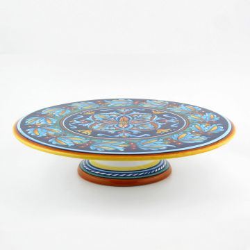 Italian cake & cheese stand from the Geometrico 39E Collection handmade by Eugenio Ricciarelli - Deruta, Rapallo, Amalfi