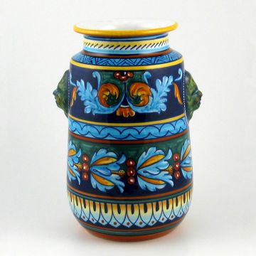 Italian utensil holder from the Geometrico 39E Collection handmade by Eugenio Ricciarelli - Deruta, Rapallo, Amalfi