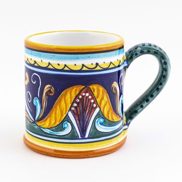 Italian mug from the Geometrico 42E Collection handmade by Eugenio Ricciarelli - Deruta, Rapallo, Amalfi
