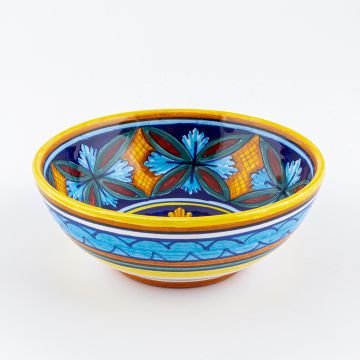 Italian cereal bowl from the Geometrico 50E Collection handmade by Eugenio Ricciarelli - Deruta, Rapallo, Amalfi