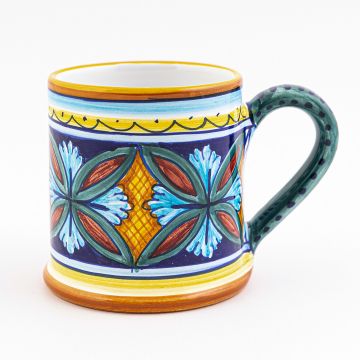 Italian mug from the Geometrico 50E Collection handmade by Eugenio Ricciarelli - Deruta, Rapallo, Amalfi
