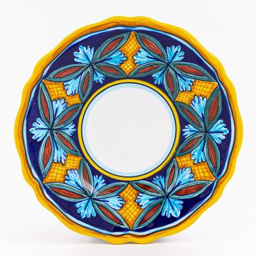 Italian salad & dessert plate from the Geometrico 50E Collection handmade by Eugenio Ricciarelli - Deruta, Rapallo, Amalfi