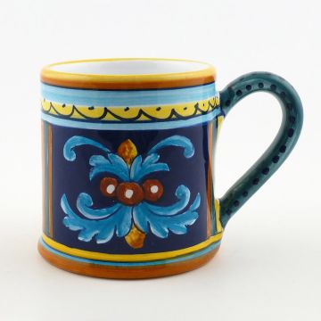 Italian mug from the Geometrico 52E Collection handmade by Eugenio Ricciarelli - Deruta, Rapallo, Amalfi