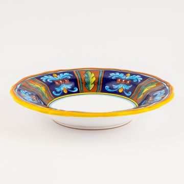 Italian pasta & soup plate from the Geometrico 52E Collection handmade by Eugenio Ricciarelli - Deruta, Rapallo, Amalfi