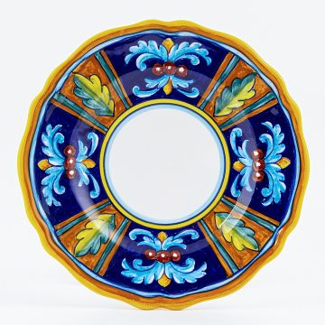 Italian salad & dessert plate from the Geometrico 52E Collection handmade by Eugenio Ricciarelli - Deruta, Rapallo, Amalfi