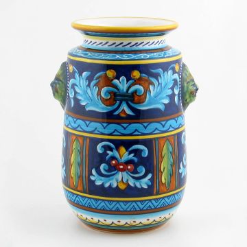 Italian utensil holder from the Geometrico 52E Collection handmade by Eugenio Ricciarelli - Deruta, Rapallo, Amalfi