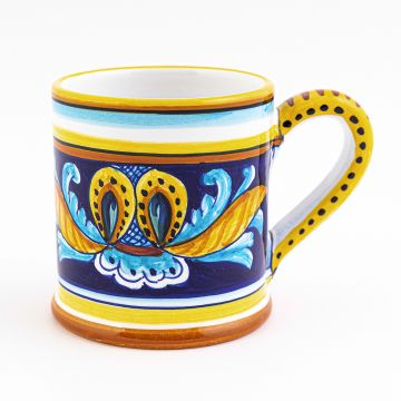 Italian mug from the Geometrico 53E Collection handmade by Eugenio Ricciarelli - Deruta, Rapallo, Amalfi