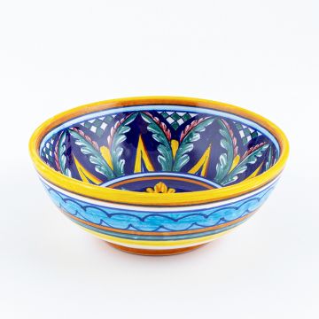 Italian cereal bowl from the Geometrico 59E Collection handmade by Eugenio Ricciarelli - Deruta, Rapallo, Amalfi