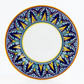 Italian dinner plate from the Geometrico 59E Collection handmade by Eugenio Ricciarelli - Deruta, Rapallo, Amalfi