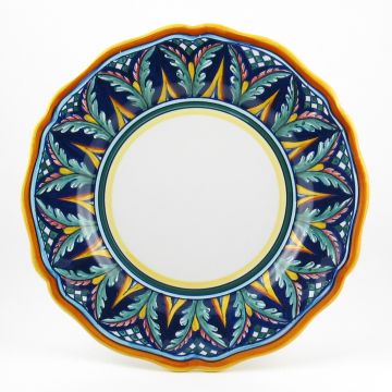 Italian dinner plate from the Geometrico 59E Collection handmade by Eugenio Ricciarelli - Deruta, Rapallo, Amalfi