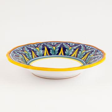 Italian pasta & soup plate from the Geometrico 59E Collection handmade by Eugenio Ricciarelli - Deruta, Rapallo, Amalfi