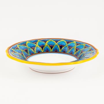 Italian pasta & soup plate from the Geometrico 61E Collection handmade by Eugenio Ricciarelli - Deruta, Rapallo, Amalfi