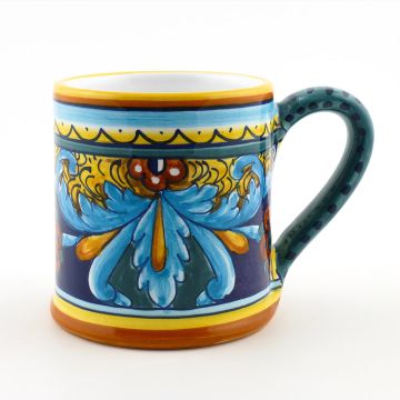 Italian mug from the Geometrico 64E Collection handmade by Eugenio Ricciarelli - Deruta, Rapallo, Amalfi