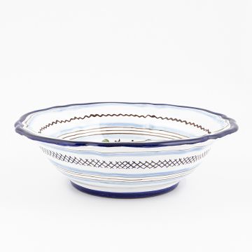 Arabesco Classico Italian serving bowl handmade by Fima in Deruta