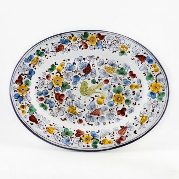 Arabesco Classico Italian oval platter handmade by Fima in Deruta