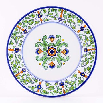 Deruta charger plate from the Amelia collection, handmade by Antica Deruta - Italy
