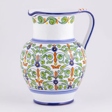 Deruta pitcher from the Amelia collection, handmade by Antica Deruta - Italy