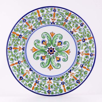 Deruta round platter from the Amelia collection, handmade by Antica Deruta - Italy