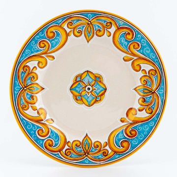 Andrea Italian dinner plate handmade by Ceramiche Andrilia in Deruta