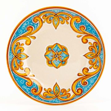 Andrea Italian salad & dessert plate handmade by Ceramiche Andrilia in Deruta