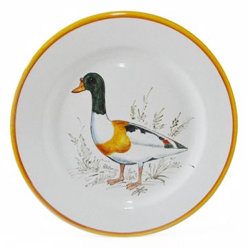 Italian charger plate Anatra from the Joy Collection handmade by Francesca Niccacci in Deruta