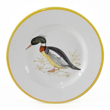 Italian dinner plate Anatra from the Joy Collection handmade by Francesca Niccacci in Deruta