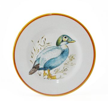 Italian salad & dessert plate Anatra from the Joy Collection handmade by Francesca Niccacci in Deruta