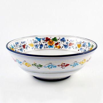 Arabesco Semplice Italian serving bowl handmade by Fima in Deruta